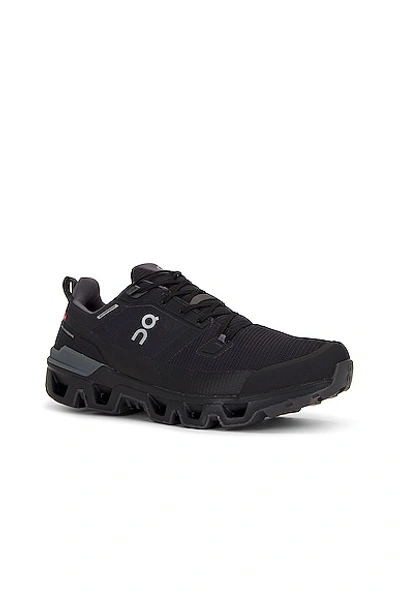 On Black Waterproof Cloudwander Sneakers In Black | Eclipse