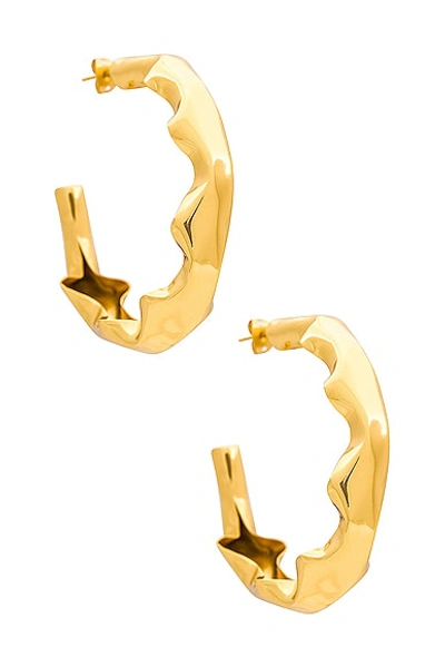 Shop Aureum Astrid Earrings In Gold Plated Brass