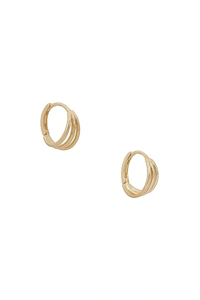 Shop Stone And Strand Gold Trio Hoop Earrings In 10k Yellow Gold