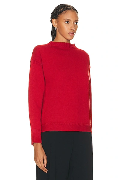 Shop Totême Wool Guernsey Knit Sweater In Red