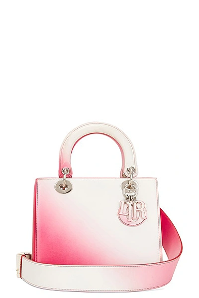 Shop Dior Lady Handbag In Red Ombre