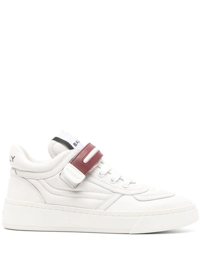 Shop Bally Leather Sneakers In White