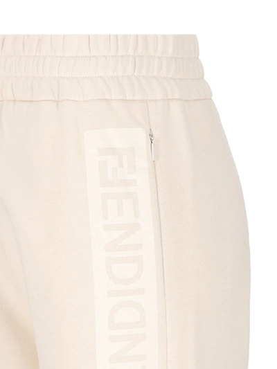 Shop Fendi Trousers In Penelope-cream