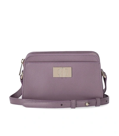 Shop Furla 1927 Mini Aura Crossbody Bag In Lilac