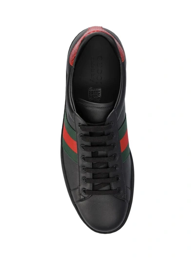 Shop Gucci Sneakers In Black/vrv/red