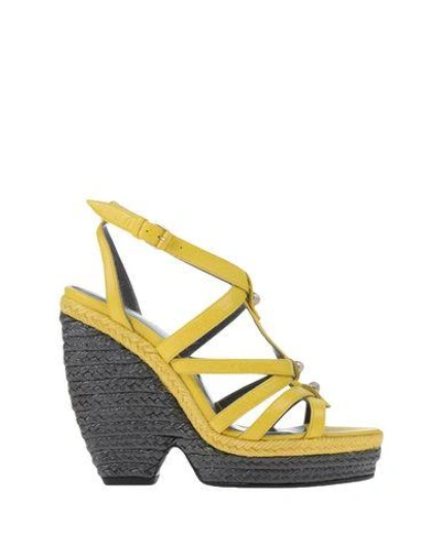 Shop Balenciaga Espadrilles In Yellow