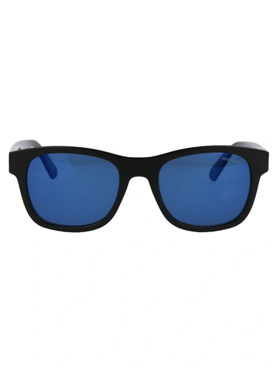 Shop Moncler Sunglasses In 92d Blue