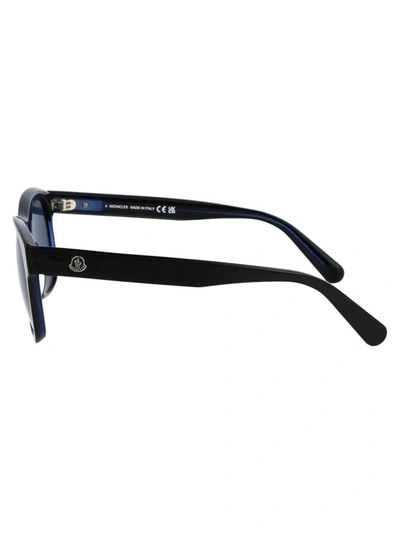 Shop Moncler Sunglasses In 92d Blue