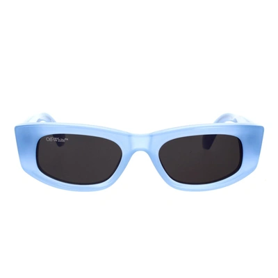 Shop Off-white Sunglasses In Azure