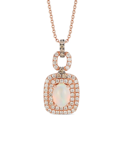 Le Vian Neapolitan Opal 14k Rose Gold 1.31 Ct. Tw. Diamond & Opal Pendant