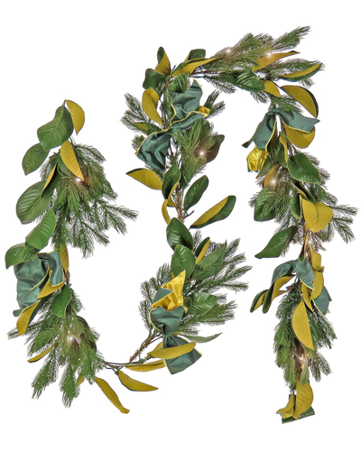 National Tree Company 9ft Christmas Magnolia Mix Pine Garland In Green