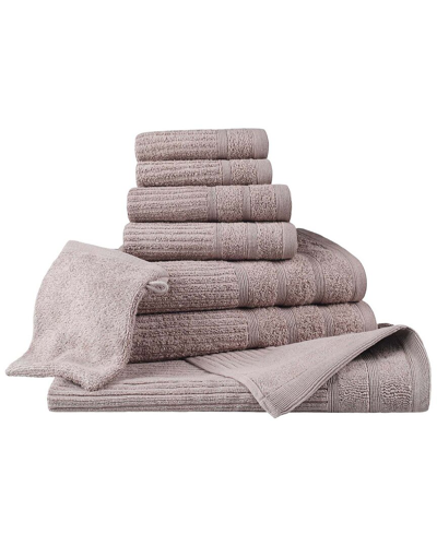 Shop Superior Egyptian Cotton Highly Absorbent Luxury Assorted 8pc Bathroom Towel  Set In Gray