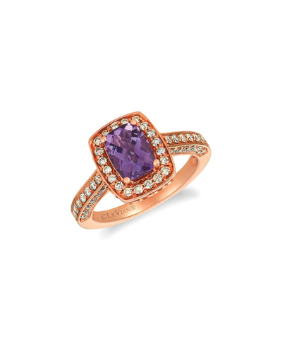 Le Vian Grape Amethyst 14k Rose Gold 2.04 Ct. Tw. Diamond & Amethyst Half-eternity Ring