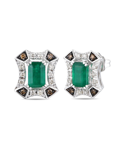 Le Vian Costa Smeralda Emeralds 14k 0.95 Ct. Tw. Diamond & New Emerald Earrings