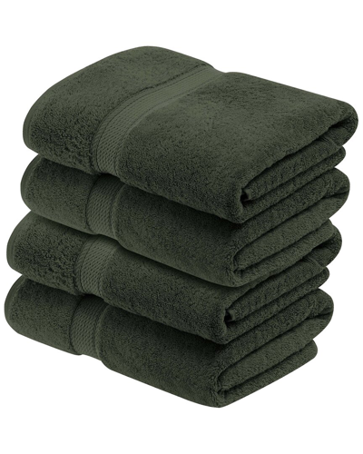 Shop Superior Set Of 4 Egyptian Cotton Plush Heavyweight Absorbent Luxury Soft Bath  Towels