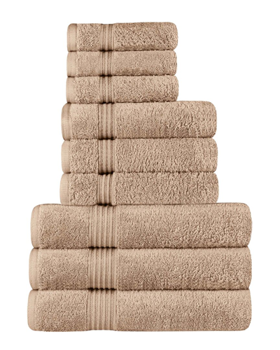 Shop Superior Egyptian Cotton 9pc Highly Absorbent Solid Ultra Soft Towel Set