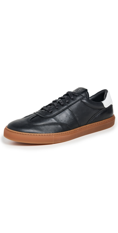 Shop Greats Charlie Low Top Leather Sneakers Nero