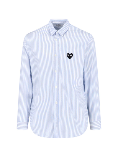 Shop Comme Des Garçons Play Comme Des Garcons Play - Striped Shirt In Blue