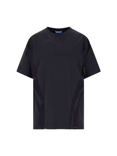 Shop Mugler 'illusion' T-shirt In Black  