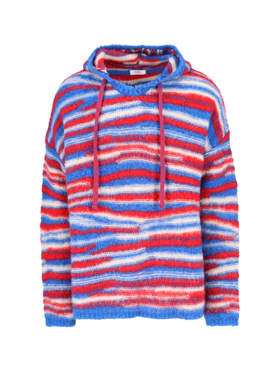 Shop Erl Oversized Striped Sweater In Multi