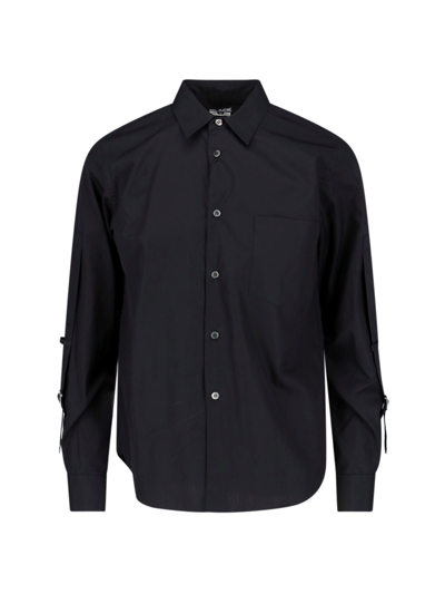 Shop Comme Des Garcons Black Structured Shirt In Black  