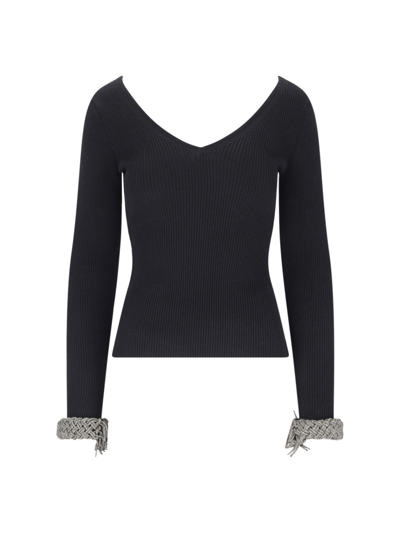 Shop Giuseppe Di Morabito Wool Sweater In Black  
