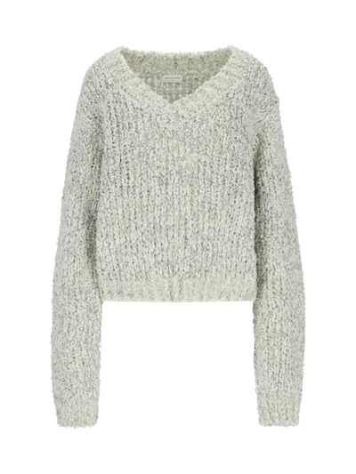 Shop Dries Van Noten V-neck Sweater In Green