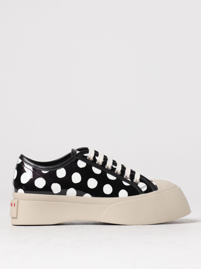 Shop Marni Sneakers In Patent Leather In Black