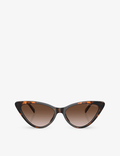 Shop Michael Kors Women's Brown Mk2195u Harbour Island Cat Eye-frame Acetate Sunglasses