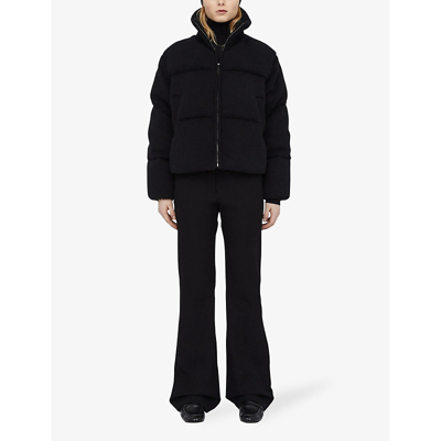 Joseph Womens Black Tafira Mid-rise Slim-fit Stretch-cotton Trousers In Black