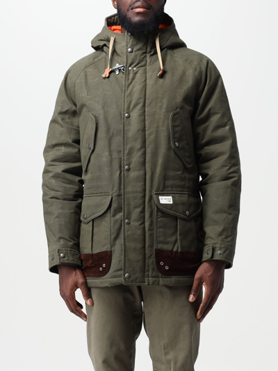 Fay Adjustable Straps Cotton Padded Parka In Military