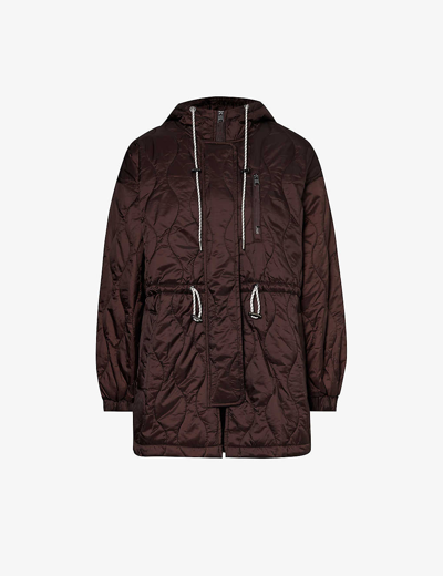 Shop Varley Caitlin Quilted Shell Jacket In Coffee Bean