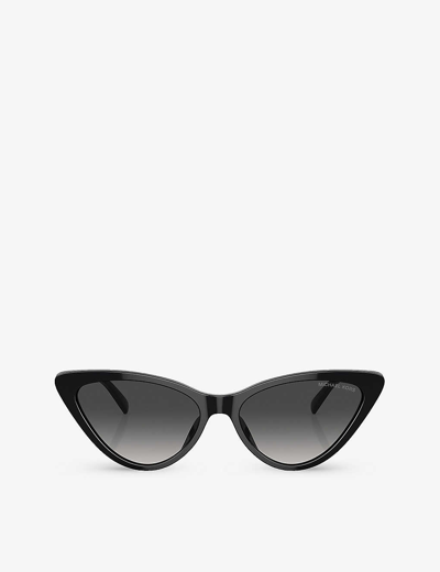 Shop Michael Kors Women's Black Mk2195u Harbour Island Cat Eye-frame Acetate Sunglasses