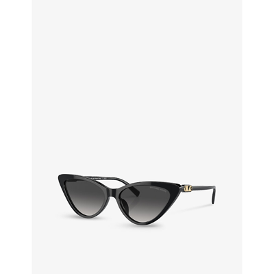 Shop Michael Kors Women's Black Mk2195u Harbour Island Cat Eye-frame Acetate Sunglasses