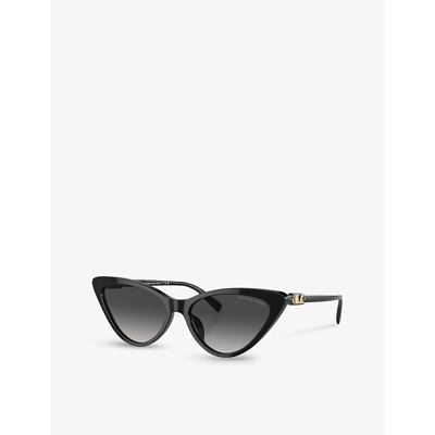 Michael Kors Womens Black Mk2195u Harbour Island Cat Eye-frame Acetate Sunglasses In Black