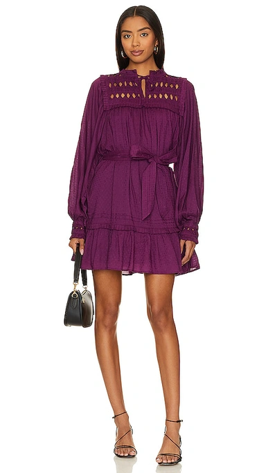 Shop Cleobella Musette Mini Dress In Purple