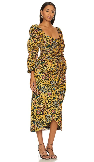 Shop Cleobella Solange Midi Dress In Yellow