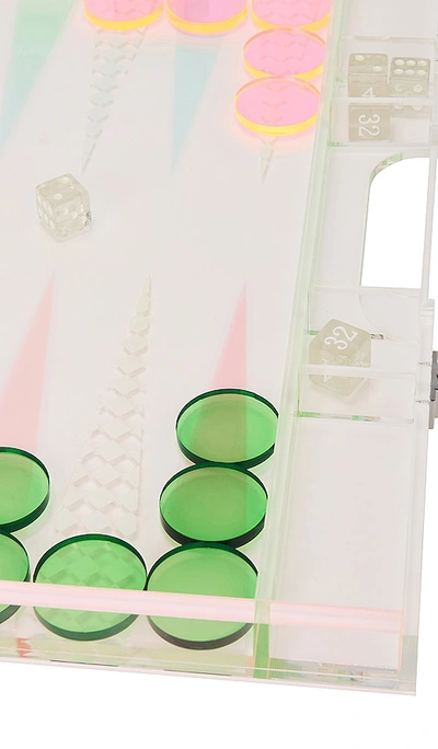 Shop Sunnylife Ombre Lucite Backgammon In White