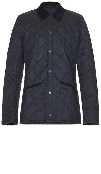 Shop Barbour Checked Heritage Liddesdale Quilt Jacket In Navy