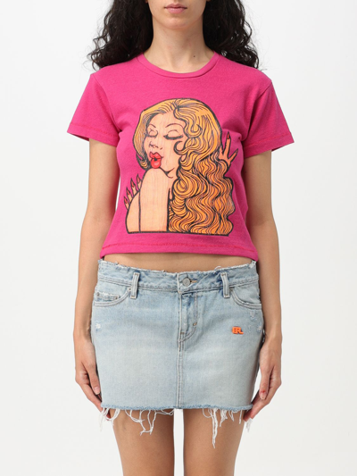 Shop Erl T-shirt  Woman Color Pink