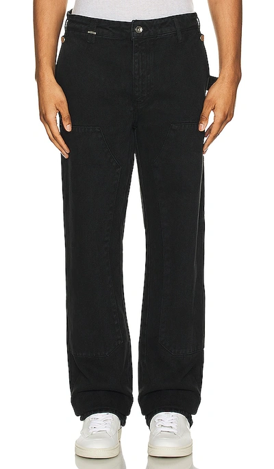 Shop Flâneur Carpenter Straight Jeans In Black
