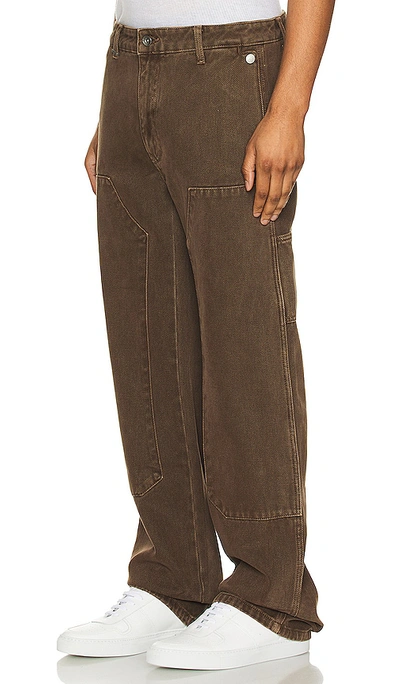 Shop Flâneur Carpenter Straight Jeans In Brown