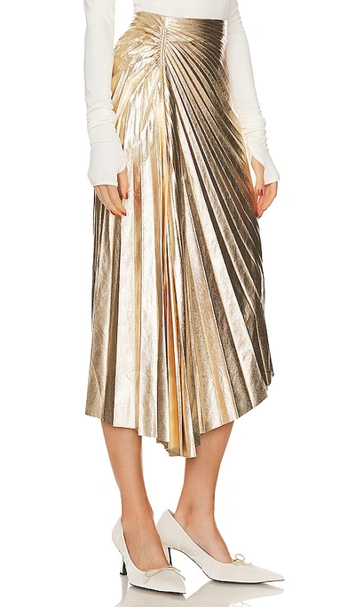 Shop A.l.c Tori Skirt In Metallic Gold