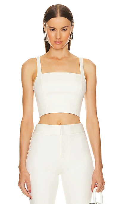 Shop Alice And Olivia Marica Cape Crop Top In White