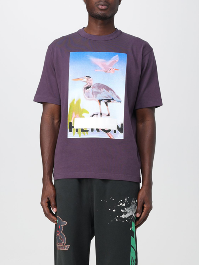 Shop Heron Preston T-shirt  Men Color Violet
