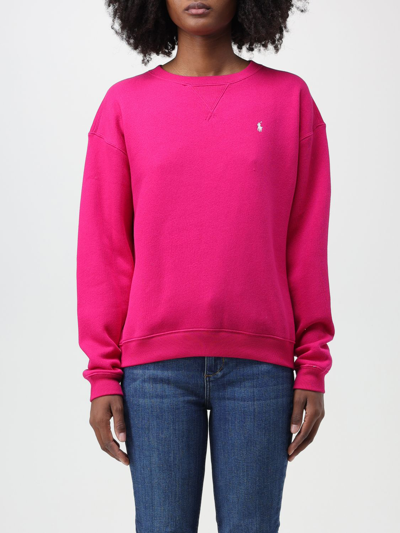 Shop Polo Ralph Lauren Sweatshirt  Woman Color Pink
