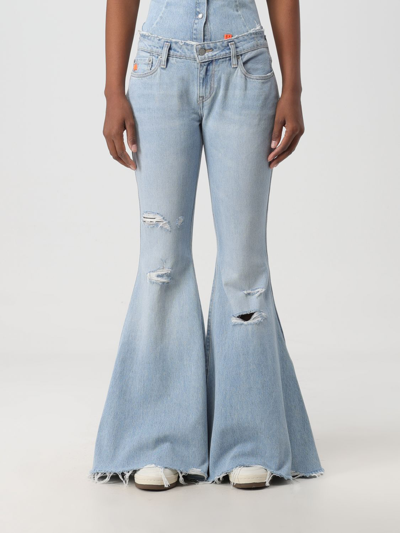 Shop Erl Jeans  Woman Color Blue
