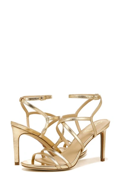 Shop Sam Edelman Delanie Strappy Sandal In Gold Leaf