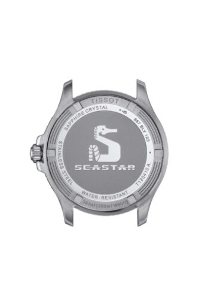 Pre-owned Tissot Brand  Seastar 1000 Black Dial Steel Men's Watch T120.410.11.051.00