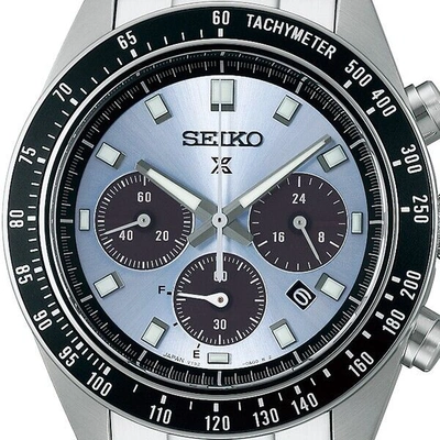 Pre-owned Seiko Prospex Speedtimer Solar Chronograph Sbdl109 Men's Watch Crystal Blue 2023